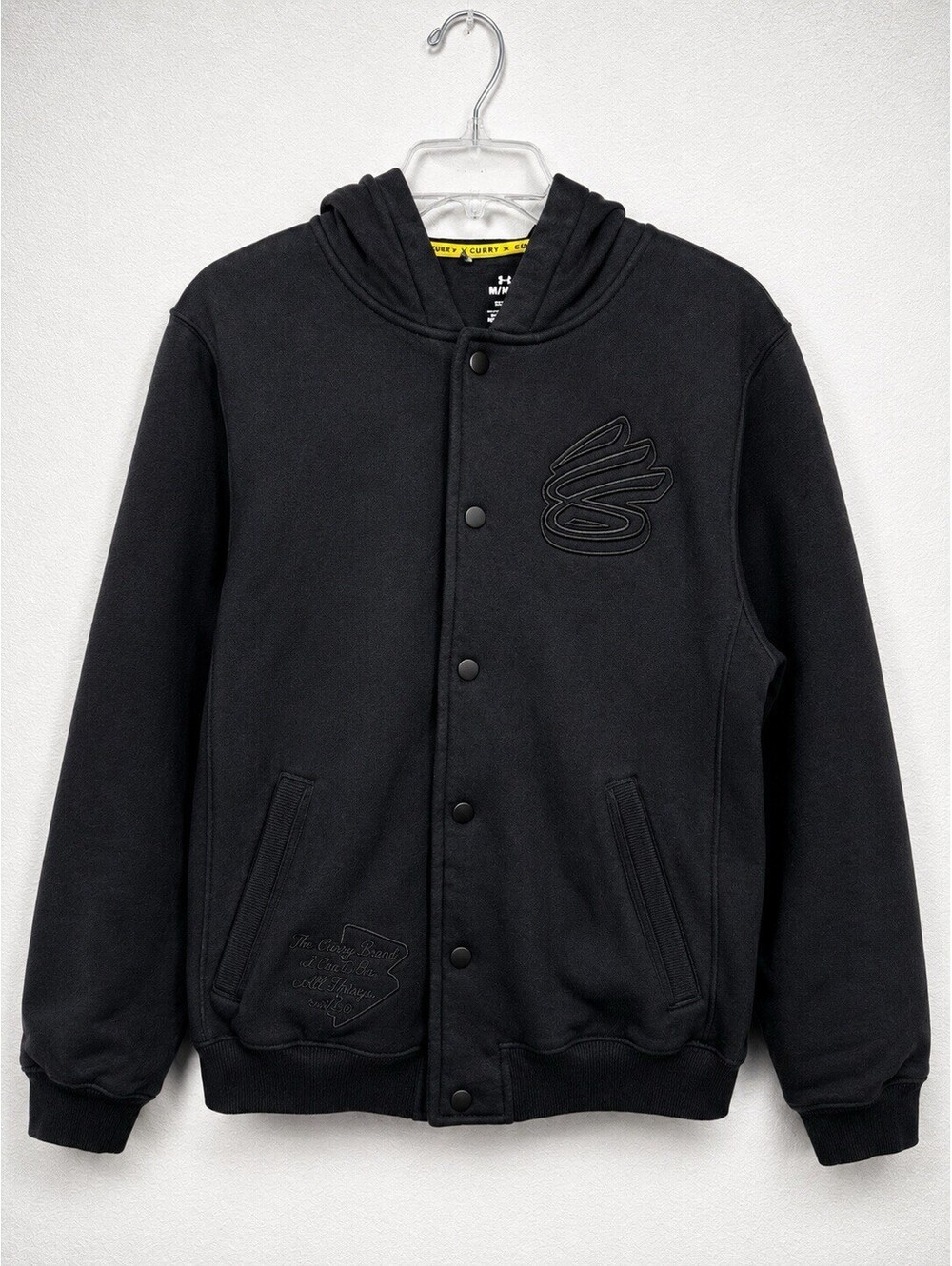 Men's Curry Black Hooded Bomber Jacket